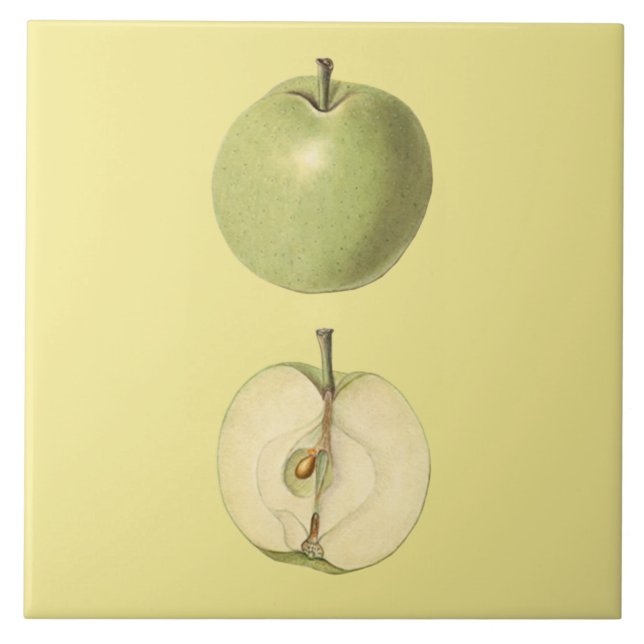 Azulejo Green Apple Botanical Tile ~ Kitchen ~ Cualquier c (Frente)