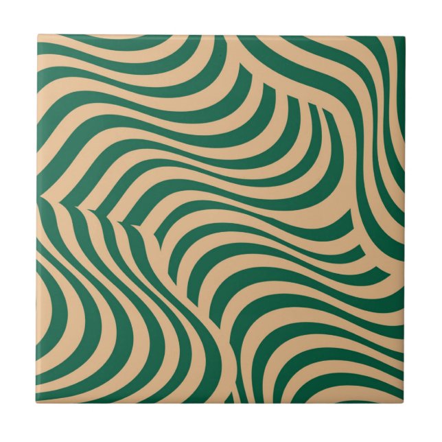 Azulejo Green Beige Zebra Stripe Moderno Primavera Minimal (Frente)