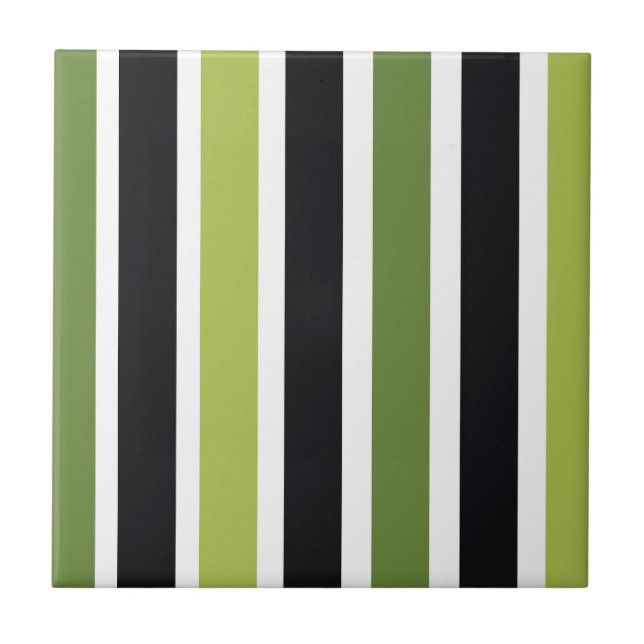 Azulejo Green Black Stripes (Frente)