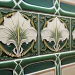 Azulejo Green Calla Lily Backsplash Repro Art Nouveau<br><div class="desc">¡Bienvenidos a CreaTile! Aquí encontrará diseños de baldosas hechos a mano que he hecho personalmente artesanalmente y vintage baldosas de barro cerámico y porcelana, ya sean manchadas o naturales. Me encanta diseñar productos de cerámica y azulejos, con la esperanza de darte una manera de transformar tu hogar en algo que...</div>