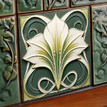 Azulejo Green Calla Lily Backsplash Repro Art Nouveau<br><div class="desc">¡Bienvenidos a CreaTile! Aquí encontrará diseños de baldosas hechos a mano que he hecho personalmente artesanalmente y vintage baldosas de barro cerámico y porcelana, ya sean manchadas o naturales. Me encanta diseñar productos de cerámica y azulejos, con la esperanza de darte una manera de transformar tu hogar en algo que...</div>