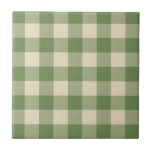Azulejo Green Cottagecore Gingham Check Plaid<br><div class="desc">Tendencia de picnic de primavera moderna,  con un patrón de tartán de manta de gingham en colores verde y marfil.</div>