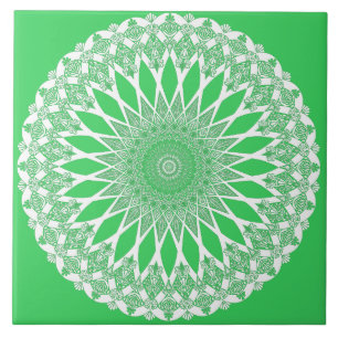 Azulejo Green Seedling Tristyns Mandala
