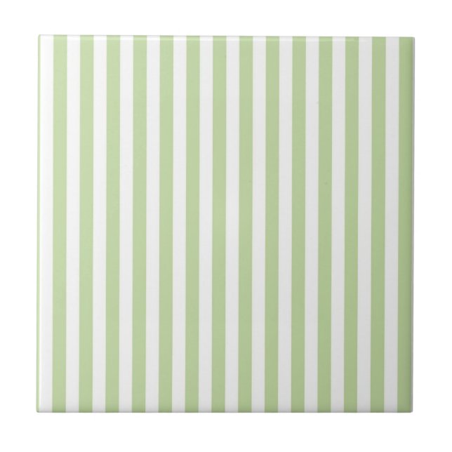 Azulejo Green Stripes Pattern Minimal Modern Spring Summer (Frente)