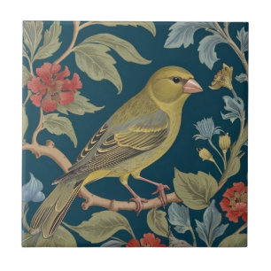 Azulejo Greenfinch William Morris estilo R Green Finch Bir