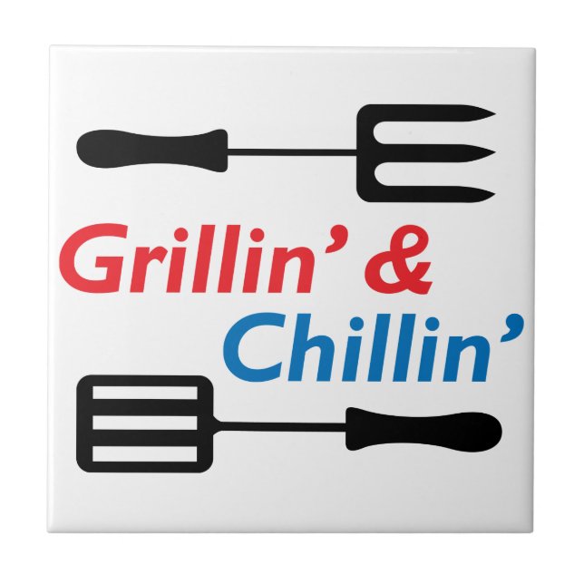 Azulejo Grillin' y Chillin" (Frente)