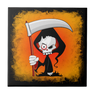 Azulejo Grim Reaper Creepy Funny Personalizado