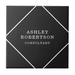 Azulejo Gris Black Professional Elegante Minimalista