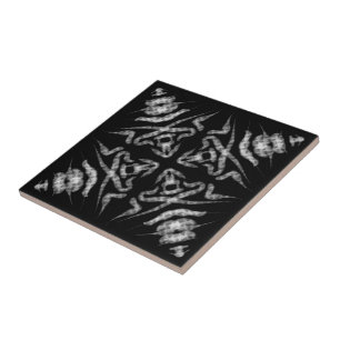 Azulejo Gris Blanco Sobre El Agua Salada Negra Abstrato Ar