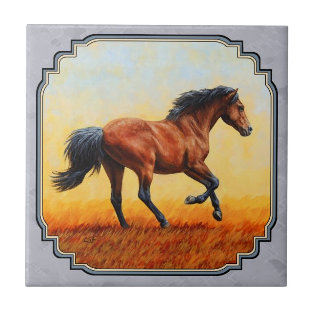 Azulejo Gris de pizarra para caballos de la Bahía de Rueda (Frente)