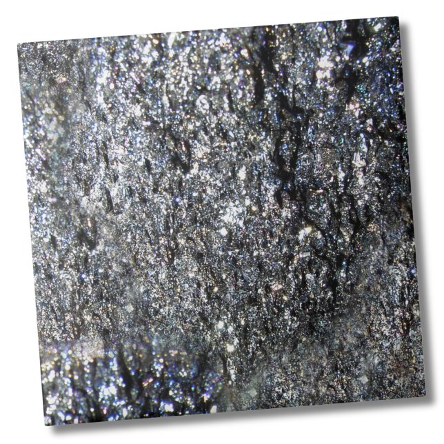 Azulejo Gris oscuro elegante (Gun Metal Sparkling Crystal Mineral Stone Ceramic Tile)