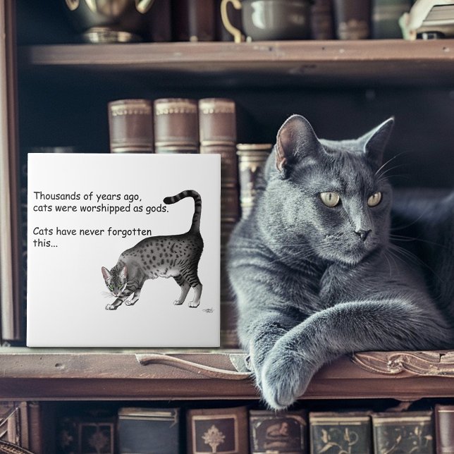 Azulejo Gris Tabby Cat egipcio (Subido por el creador)