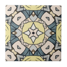 Azulejo Gris y amarillo vintage