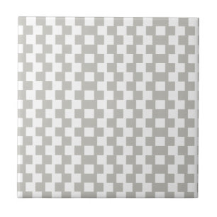 Azulejo Gris y Blanco Cuadrado a Rayas