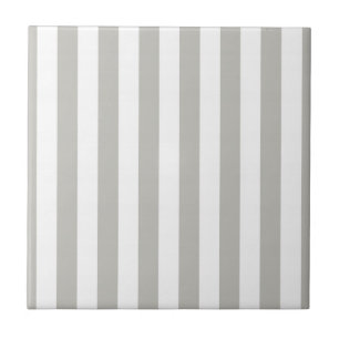 Azulejo Gris y Blanco Cuadrado a Rayas