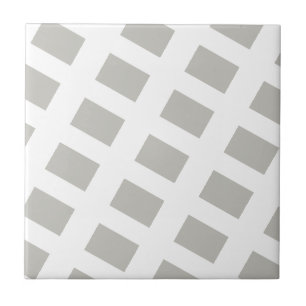 Azulejo Gris y Blanco Cuadrado a Rayas