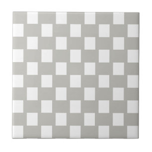 Azulejo Gris y Blanco Cuadrado a Rayas