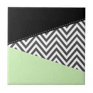 Azulejo Gris Zigzag, Gris Chevron, Zigzag Pattern, Mint