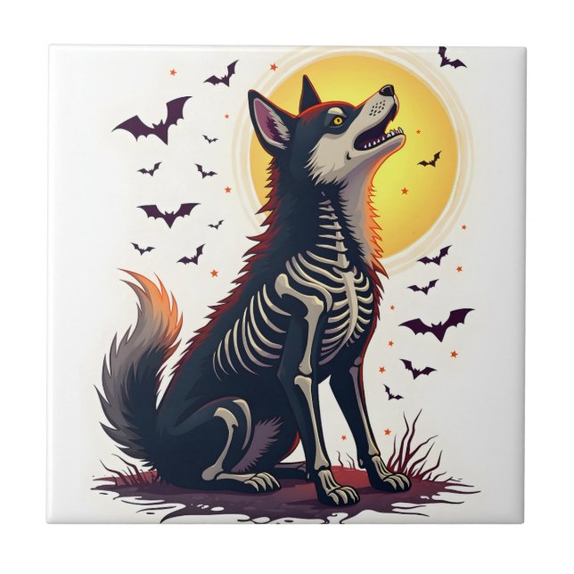 Azulejo Grito de Shiba Esqueleto (Frente)