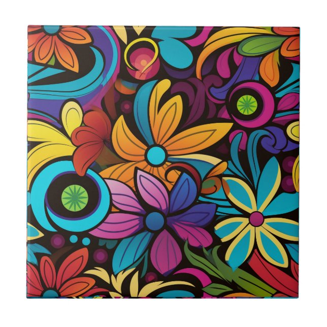 Azulejo Groovy Art Ceramic Tile (Frente)