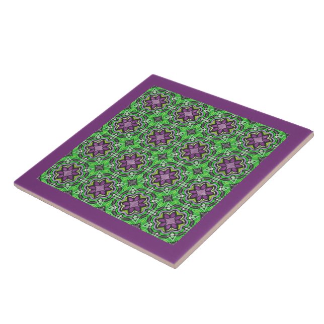 Azulejo Groovy Decorative Geometric Abstract Pattern Art (Lado)