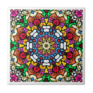 Azulejo Groovy Funky Flower Power 
