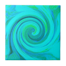 Groovy Guay Resumen Aqua Liquid Art Swirl