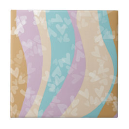 Azulejo Groovy Marble Swirls Pastel Estampillas