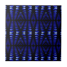 Groovy Retro Cobalto Azul Lava Burbujas Tile