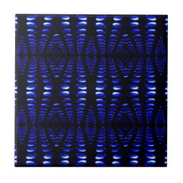 Azulejo Groovy Retro Cobalto Azul Lava Burbujas Tile