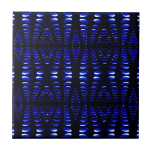 Azulejo Groovy Retro Cobalto Azul Lava Burbujas Tile