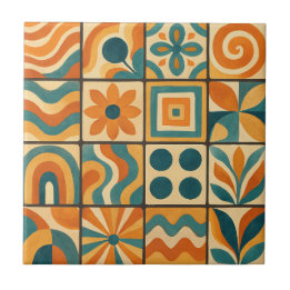 Azulejo Groovy Retro Geométrico