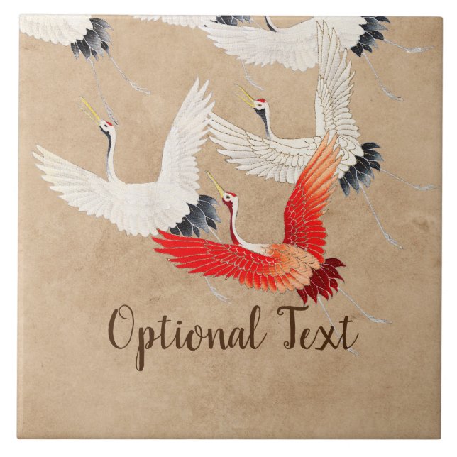 Azulejo Grúa voladora japonesa (Frente)