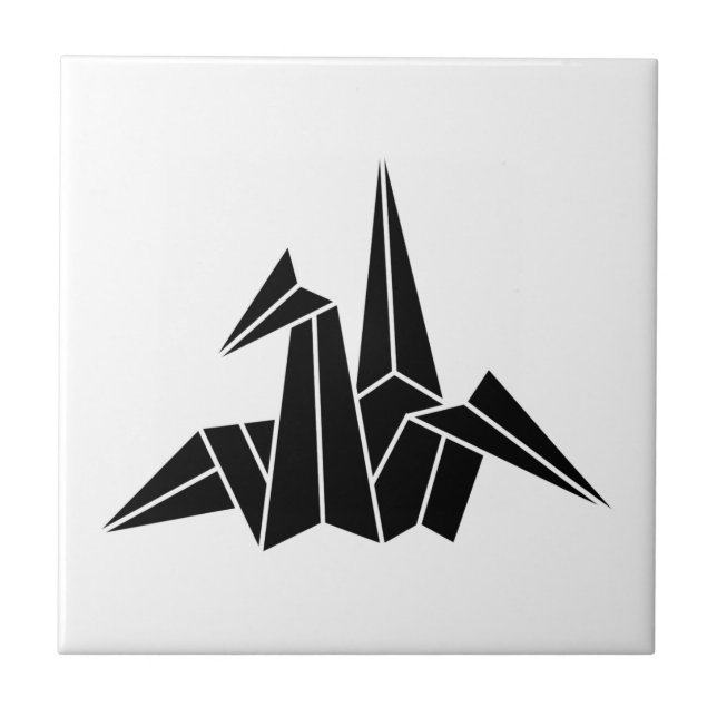 Azulejo Grulla de papel (Frente)