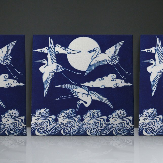Azulejo Grullas Voladoras Christopher Dresser Art Nouveau (Subido por el creador)