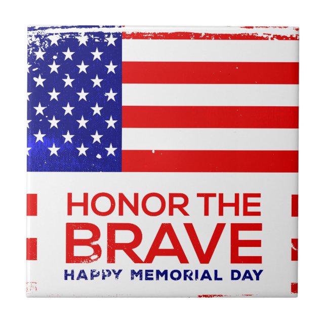 Azulejo Grunge del Día de la Conmemoración (Frente)