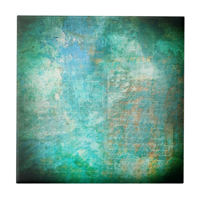 Azulejo Grunge Patina fondo vintage Cerámica Tile (Frente)