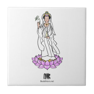 Azulejo Guan Yin Bodhisattva en Lotus