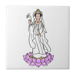Azulejo Guan Yin Bodhisattva en Lotus