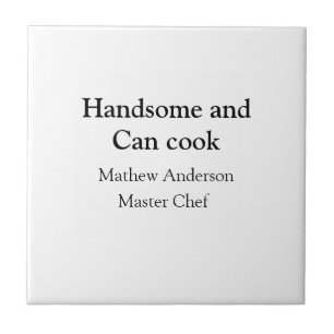 Azulejo Guapo y puede cocinar agregar nombre maestro chef 