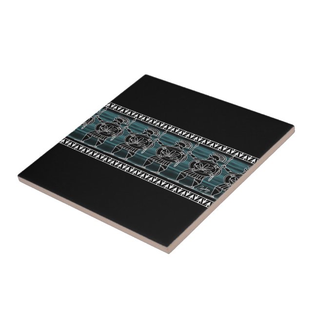 Azulejo Guardia de la figura negra griega (Lado)