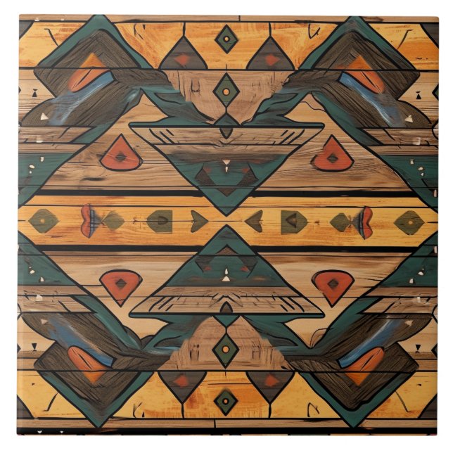 Azulejo Guay Aztec faux wood (Frente)