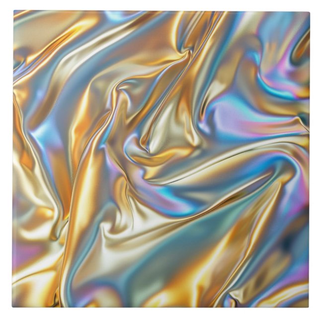 Azulejo Guay faux Relieve metalizado patrón cerámica (Frente)