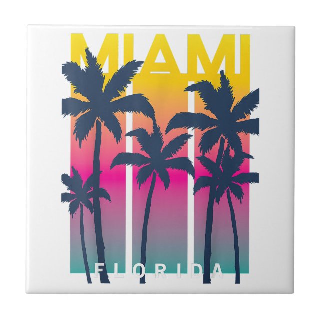 Azulejo Guay Miami Florida Tees de diseño gráfico, me enca (Frente)