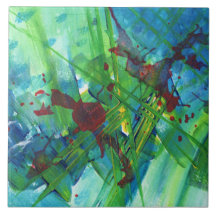 Guay Moderno Resumen Arte Acrílico Tile Cerámico