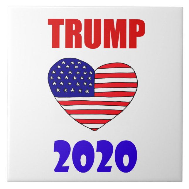 Azulejo Guay Pro Donald Trump 2020 para presidente (Frente)