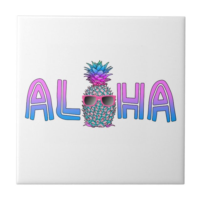 Azulejo Guay Tropical Aloha Pineapple (Frente)