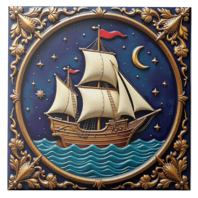 Azulejo Guía de la Luna para los Mariners (Frente)