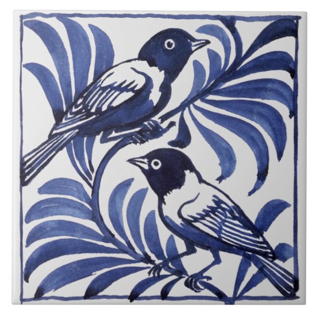Azulejo Guillermo De Morgan Birds (Frente)