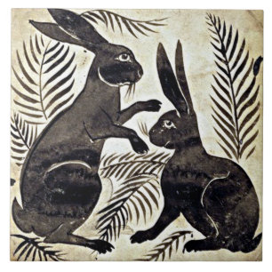 Azulejo Guillermo De Morgan Rabbits